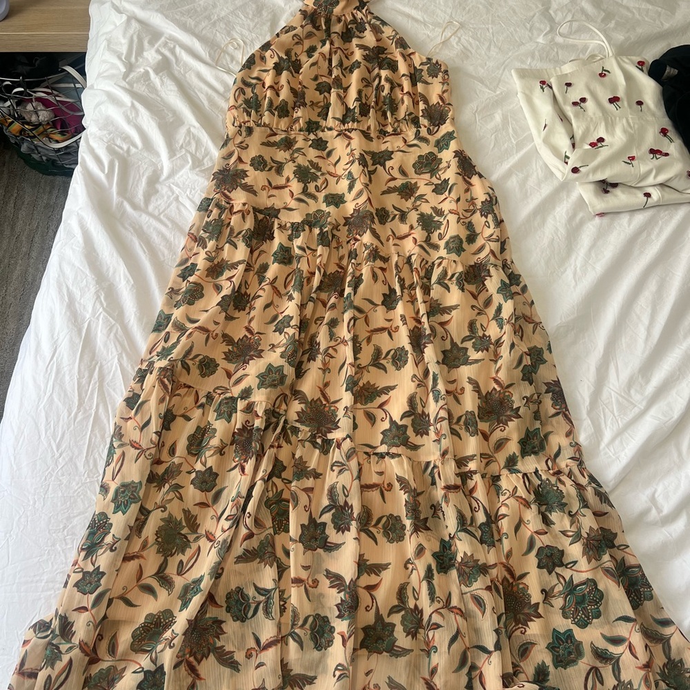 Floral Halter Maxi Dress